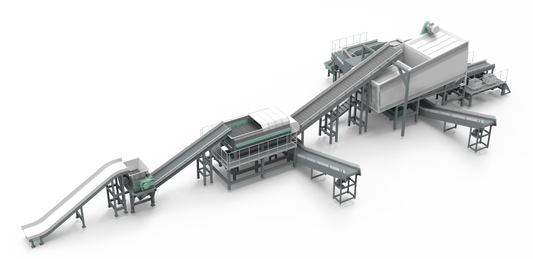 Línea de reciclaje de residuos sólidos urbanos